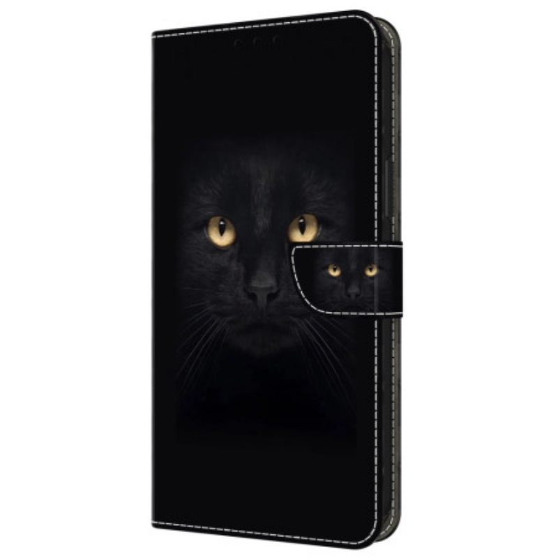 Nahkakotelo Samsung Galaxy A55 5g Musta Kissa