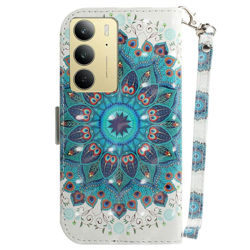 Kotelot Realme C75 Vihreä Mandala -avainnauha Suojakuori