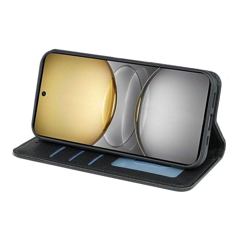 Nahkakotelo Realme C75 Puhelinkuoret Laatta- Ja Hihnafriisi