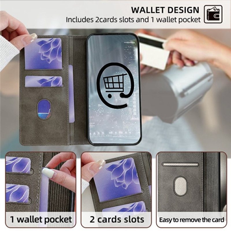 Nahkakotelo Realme C75 Rfid-suojattu Aaltokuvio Suojakuori