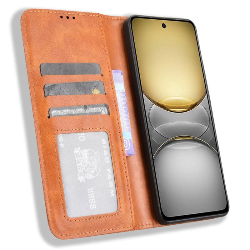 Nahkakotelo Realme C75 Vintage-reunus