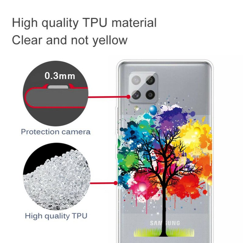 Case Samsung Galaxy A42 5G Saumaton Akvarellipuu