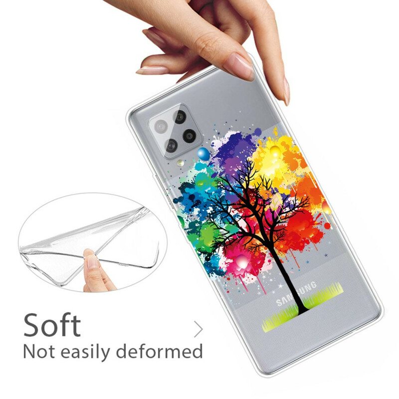 Case Samsung Galaxy A42 5G Saumaton Akvarellipuu