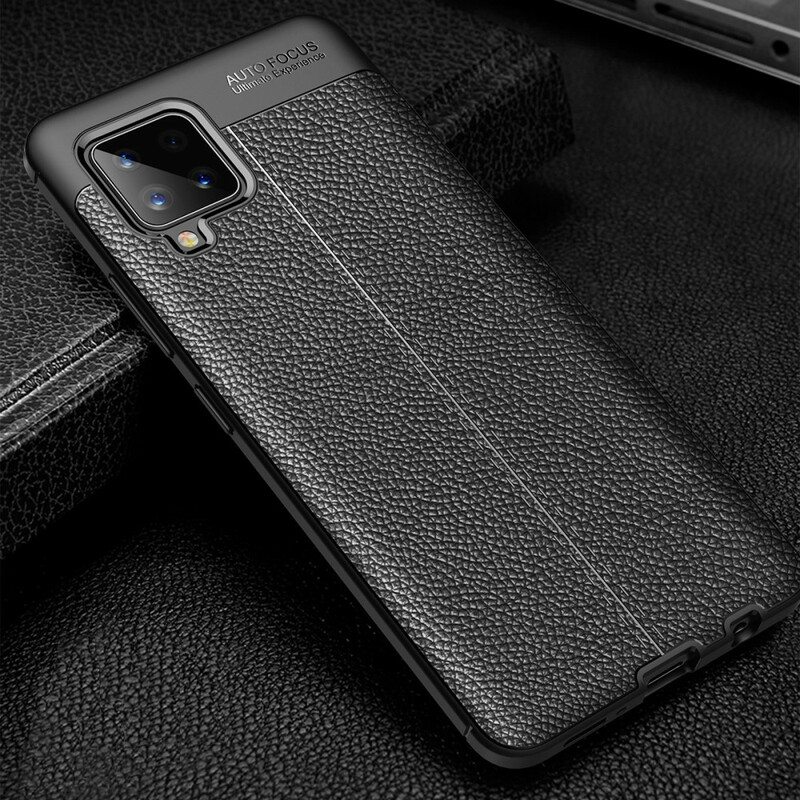 Kuori Samsung Galaxy A42 5G Kaksilinjainen Litsi-nahkaefekti