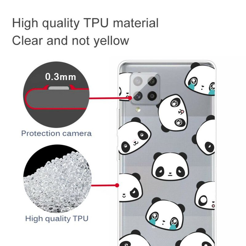 Kuori Samsung Galaxy A42 5G Saumaton Tunteellinen Panda