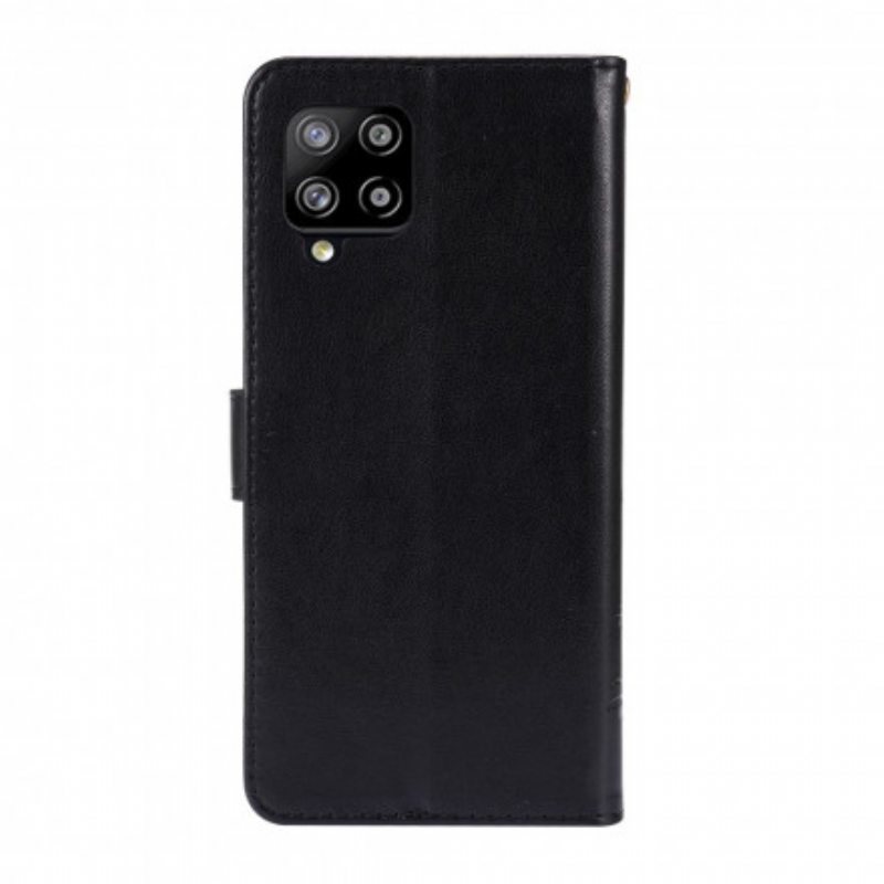 Nahkakotelo Samsung Galaxy A42 5G Perhosia Tuulessa