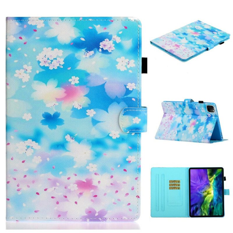 Flip Case iPad Pro 11" (2020) Akvarelli Kukkia