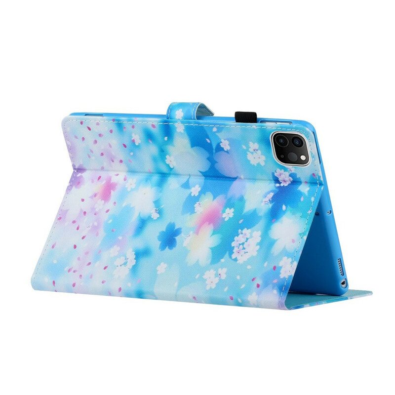 Flip Case iPad Pro 11" (2020) Akvarelli Kukkia