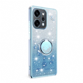 Kuori Oppo Reno 14 5g Kukkia Ja Strasseja Sormuksen Pidikkeellä