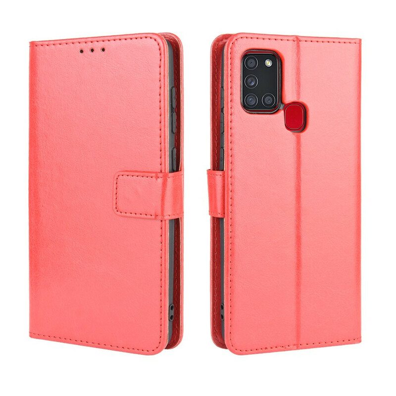 Kotelot Samsung Galaxy A21s Näyttävä Keinonahka