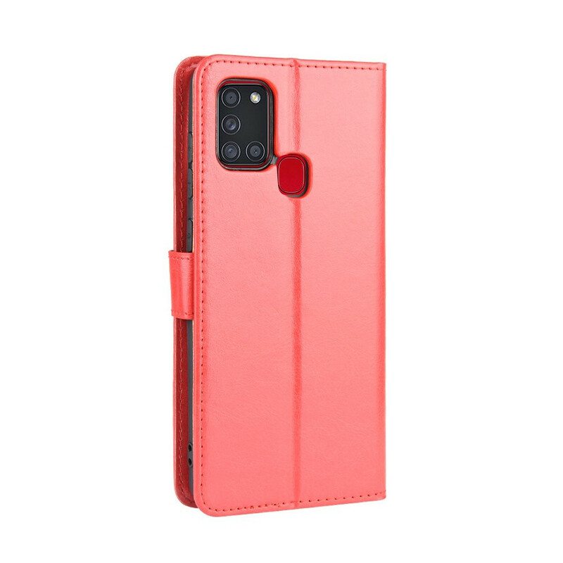 Kotelot Samsung Galaxy A21s Näyttävä Keinonahka