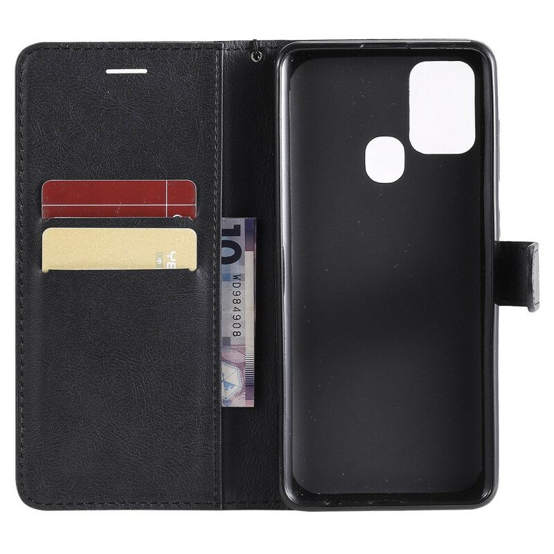 Kotelot Samsung Galaxy A21s Suojaketju Kuori Strappy Leather Effect