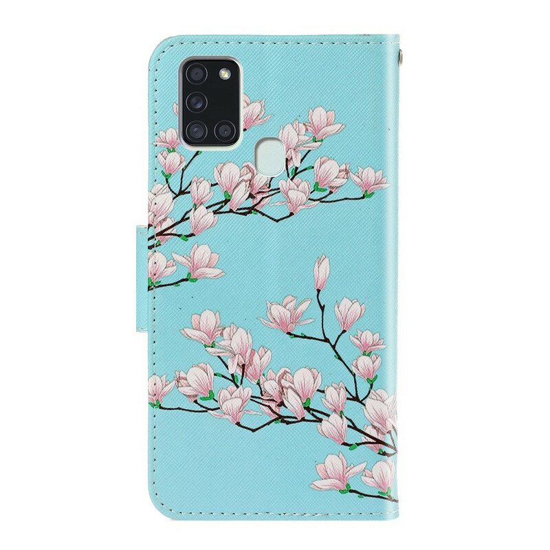 Kotelot Samsung Galaxy A21s Suojaketju Kuori Strappy Pensas