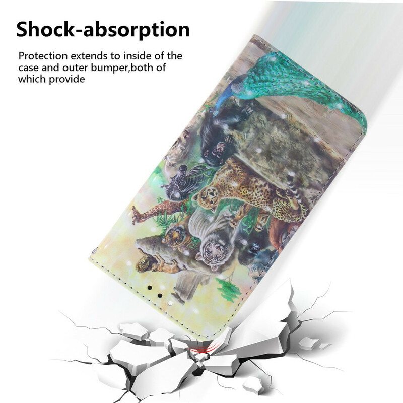 Kotelot Samsung Galaxy A21s Suojaketju Kuori Thong Safari Animals