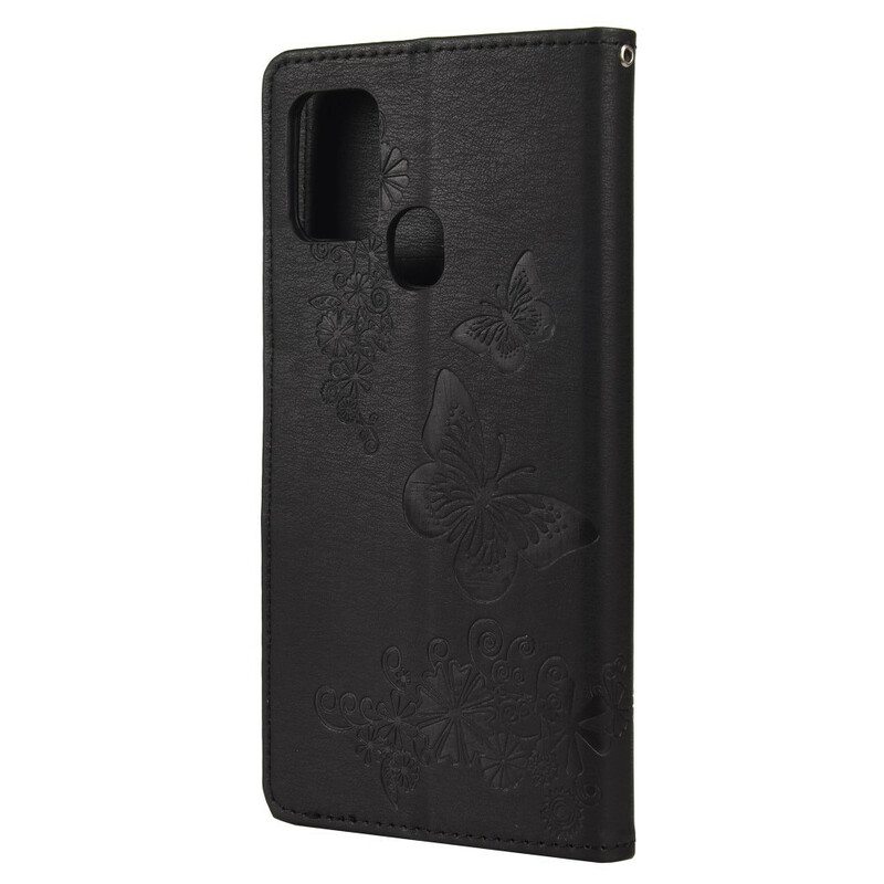 Kotelot Samsung Galaxy A21s Suojaketju Kuori Upeat Hihnaperhoset