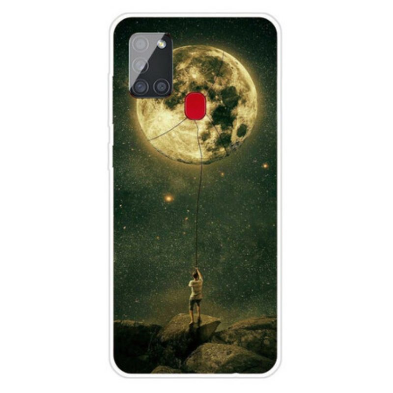 Kuori Samsung Galaxy A21s Joustava Moon Man