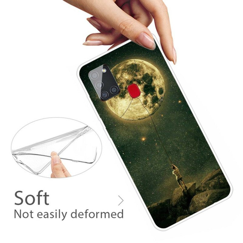 Kuori Samsung Galaxy A21s Joustava Moon Man