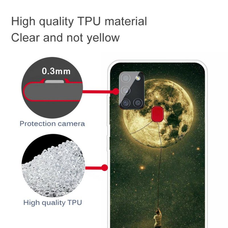 Kuori Samsung Galaxy A21s Joustava Moon Man