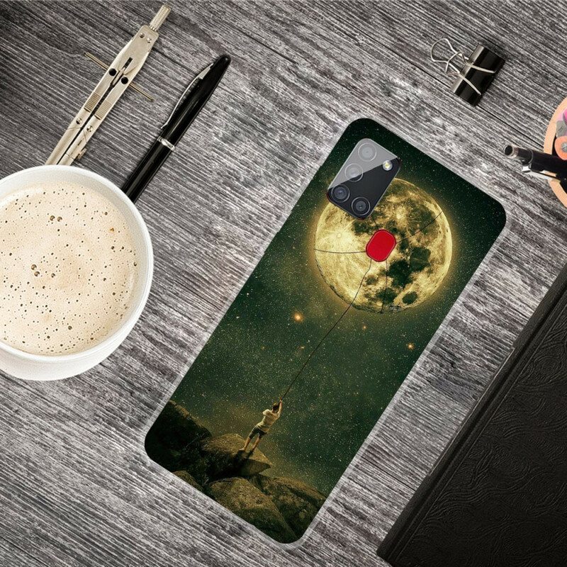 Kuori Samsung Galaxy A21s Joustava Moon Man