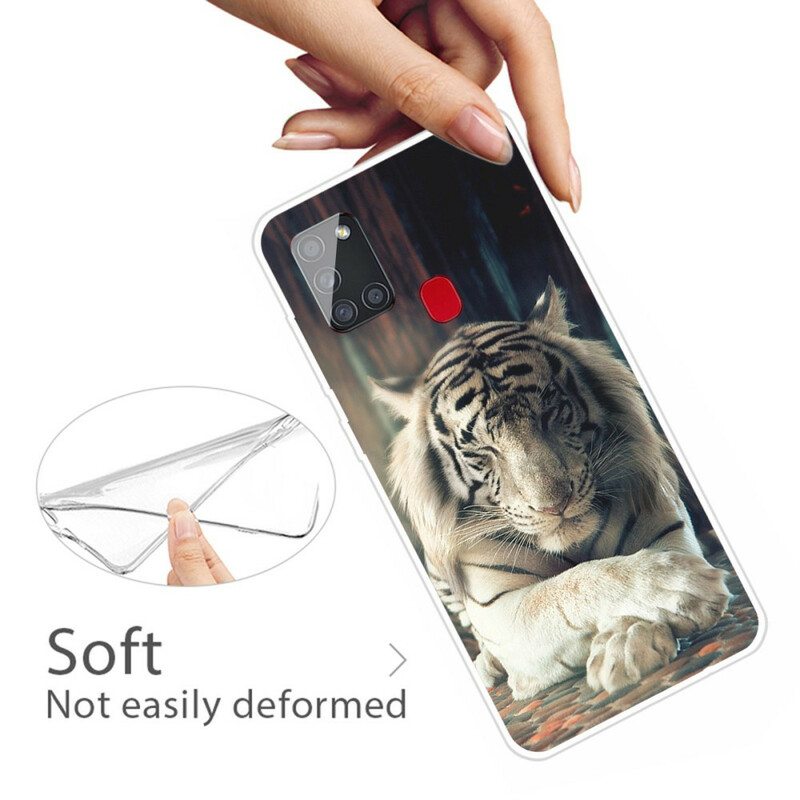 Kuori Samsung Galaxy A21s Joustava Tiger