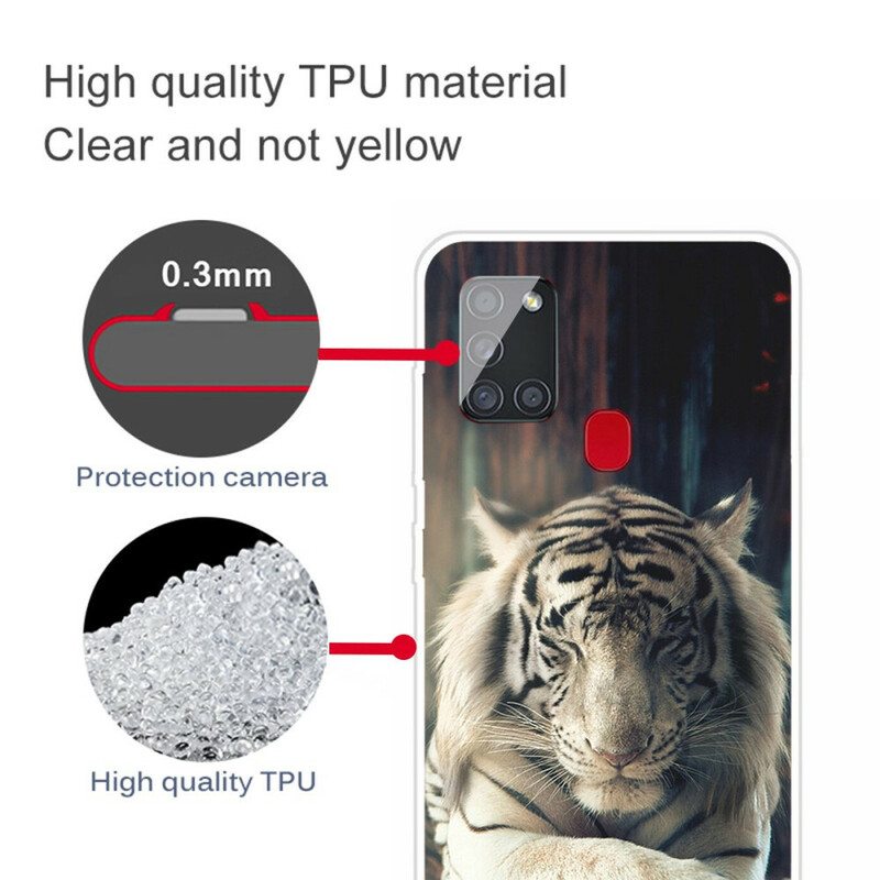 Kuori Samsung Galaxy A21s Joustava Tiger