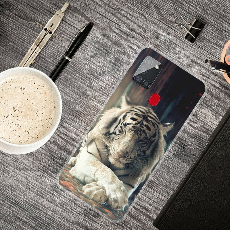 Kuori Samsung Galaxy A21s Joustava Tiger
