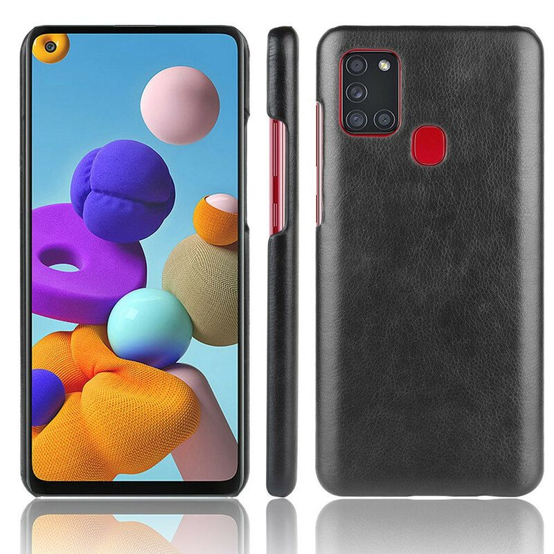Kuori Samsung Galaxy A21s Litchi Performance -nahkaefekti