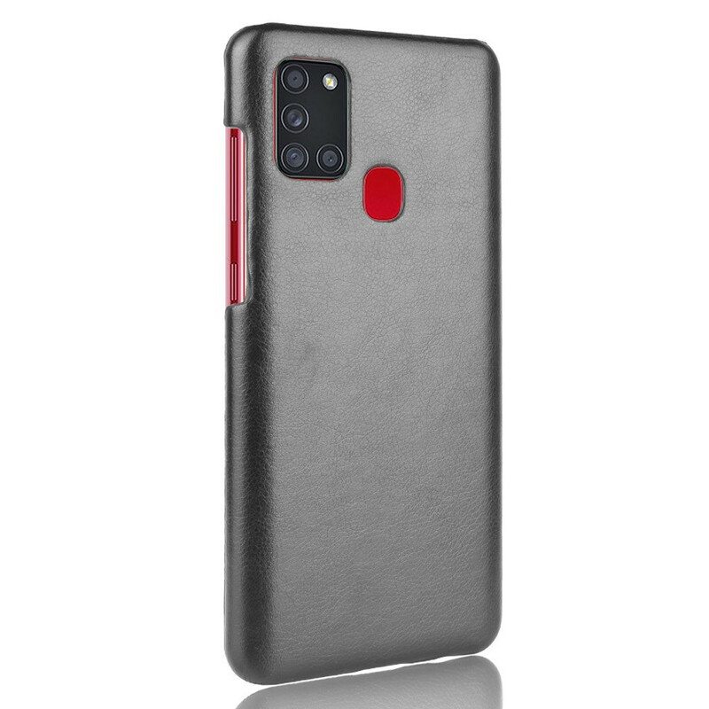 Kuori Samsung Galaxy A21s Litchi Performance -nahkaefekti