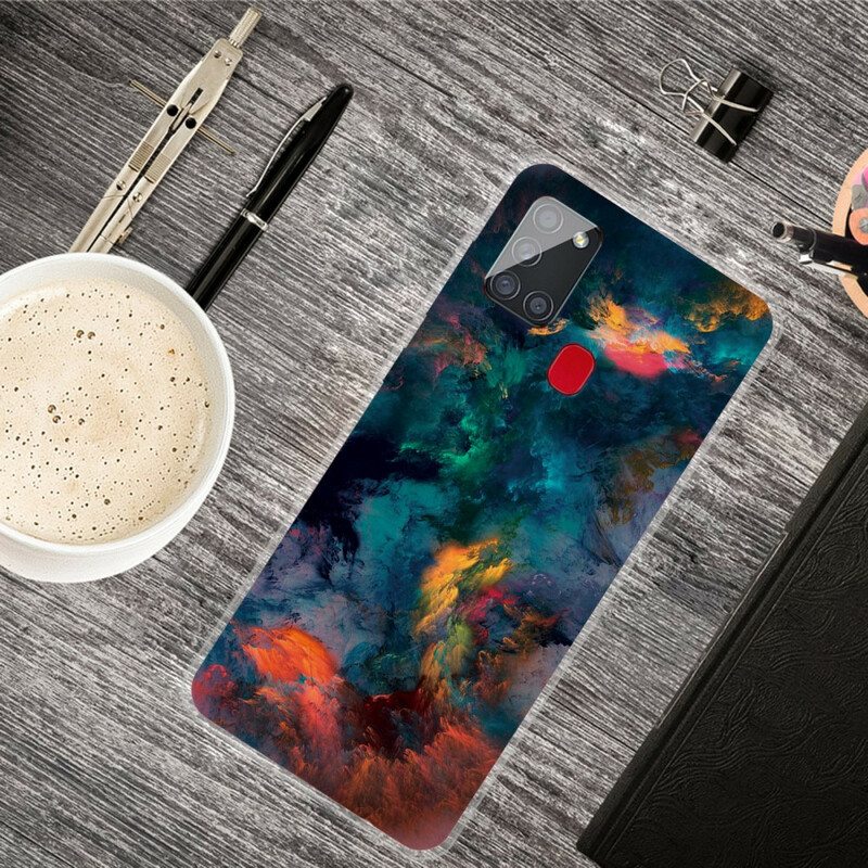 Kuori Samsung Galaxy A21s Värikkäitä Pilviä