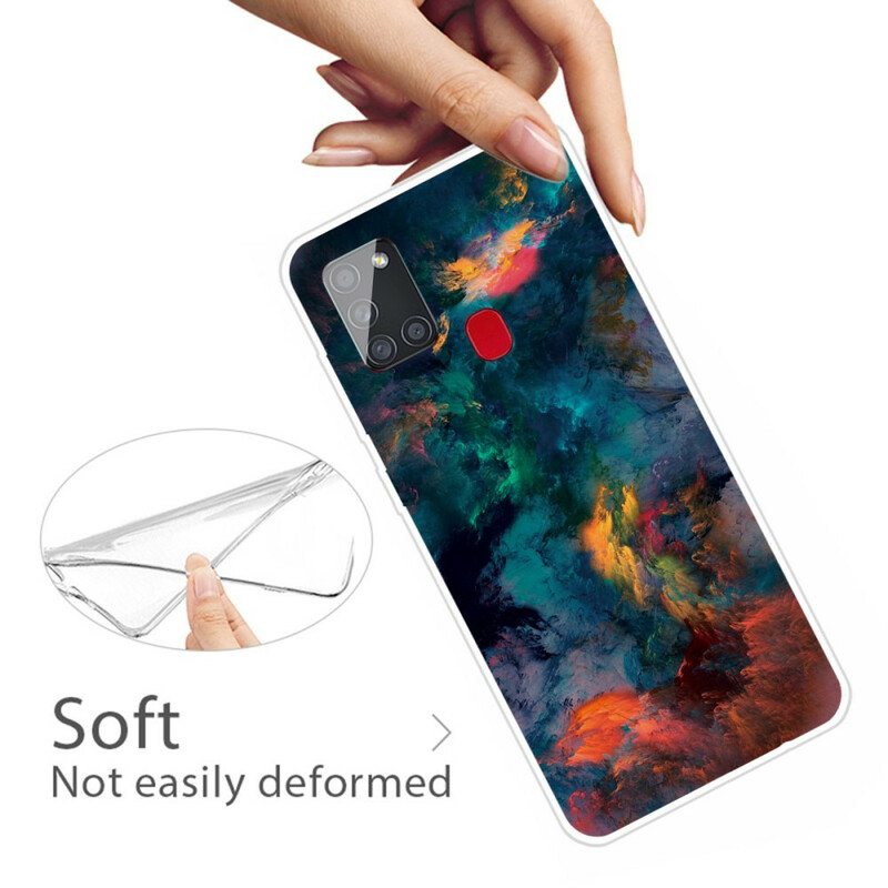 Kuori Samsung Galaxy A21s Värikkäitä Pilviä