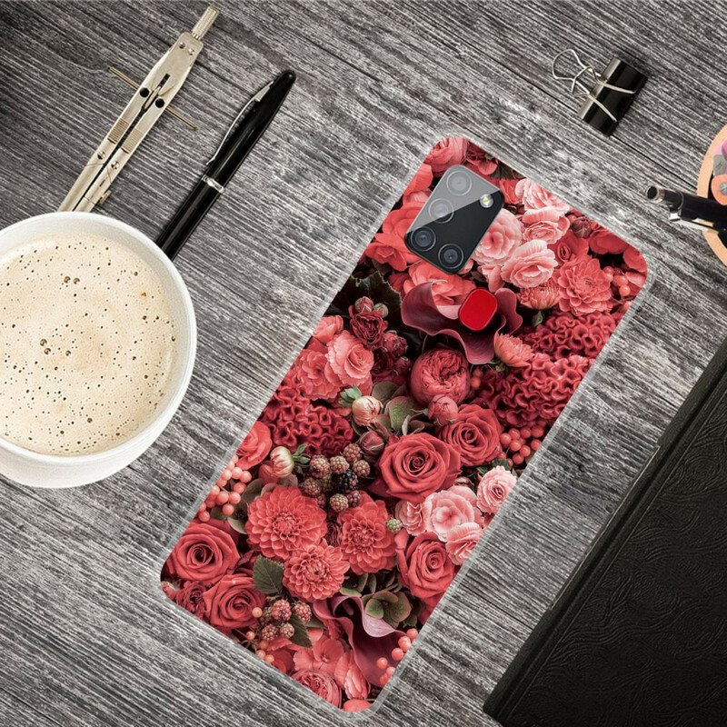 Kuori Samsung Galaxy A21s Voimakkaat Kukat