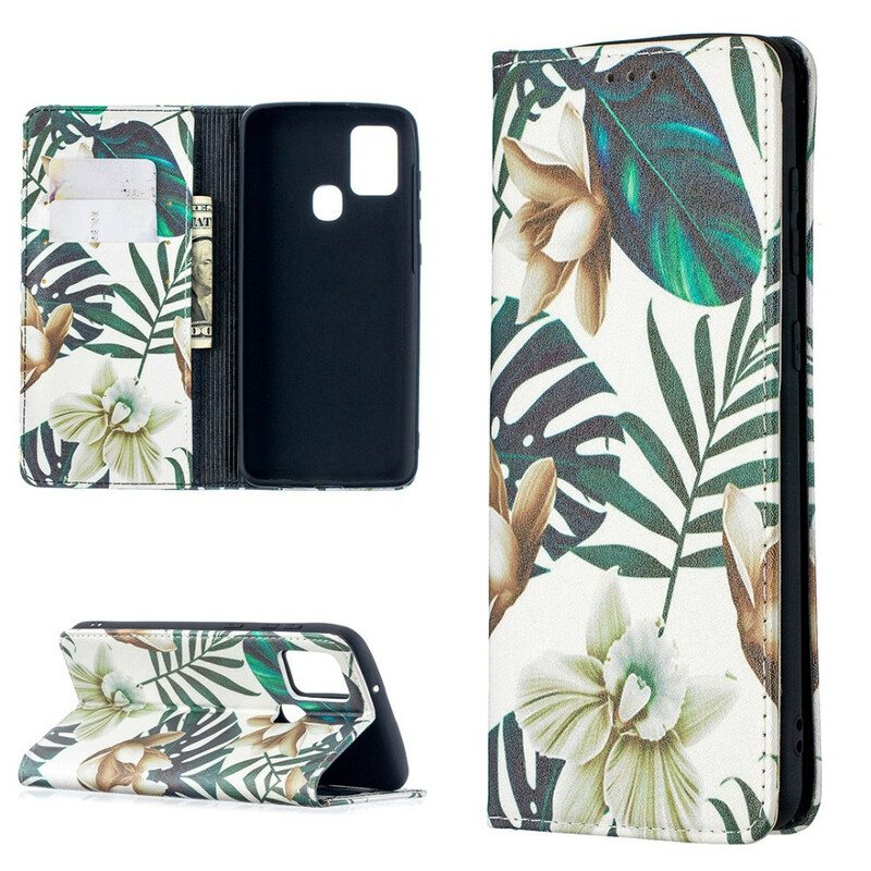 Puhelinkuoret Samsung Galaxy A21s Kotelot Flip Lehdet