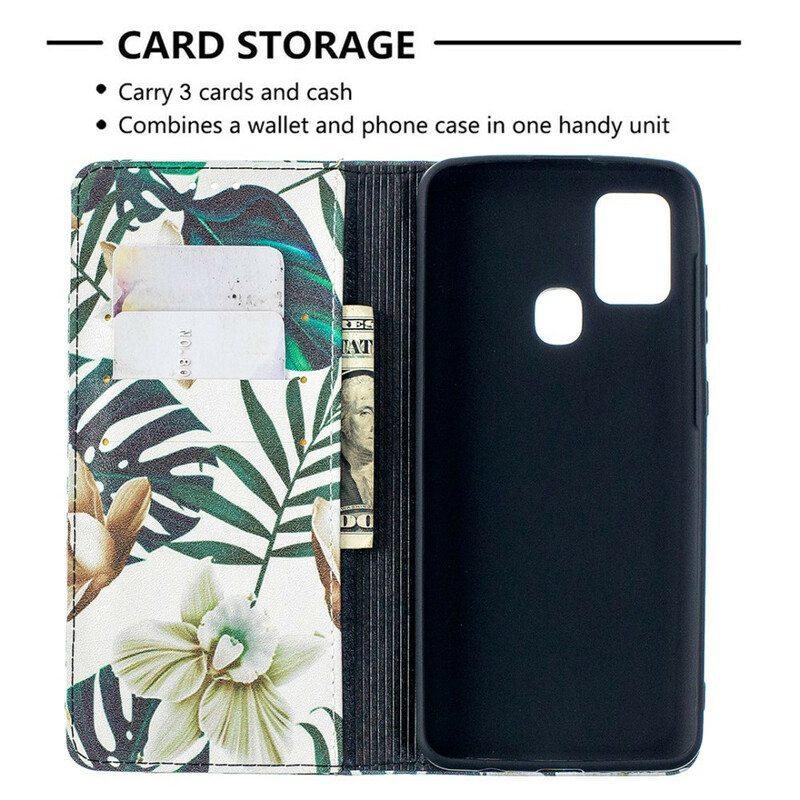 Puhelinkuoret Samsung Galaxy A21s Kotelot Flip Lehdet