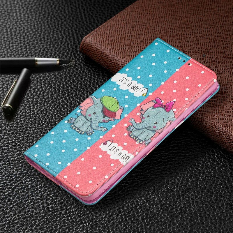 Puhelinkuoret Samsung Galaxy A21s Kotelot Flip Vauvat Norsut