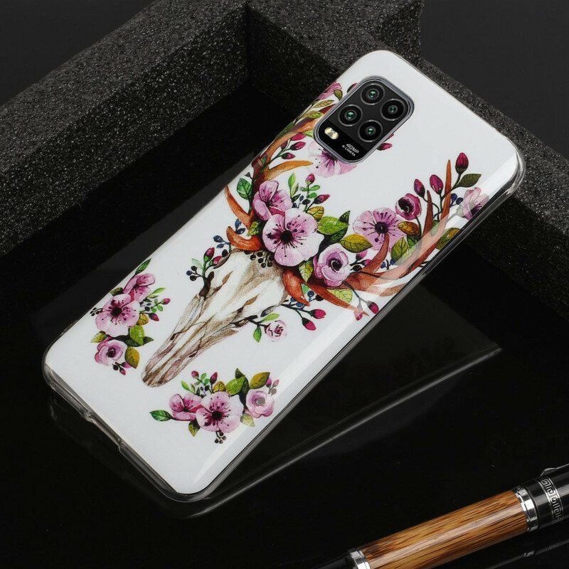 Kuori Xiaomi Mi 10 Lite Fluoresoiva Kukkahirvi