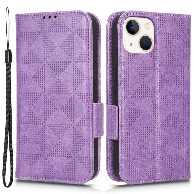 Kotelot iPhone 14 Plus Kaksoisläppä Ja Kolmiokuvio