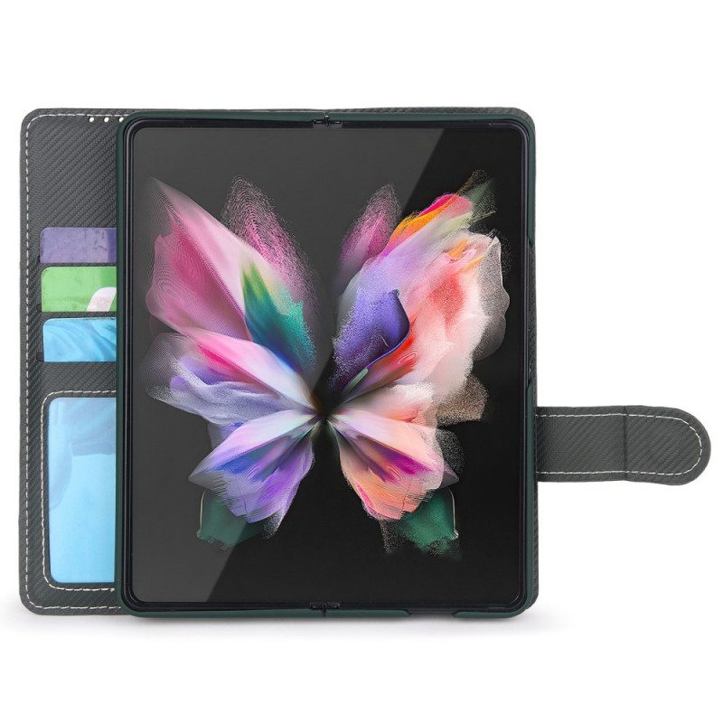 Case Nahkakotelo Samsung Galaxy Z Fold 3 5G Irrotettava Kynäpidike