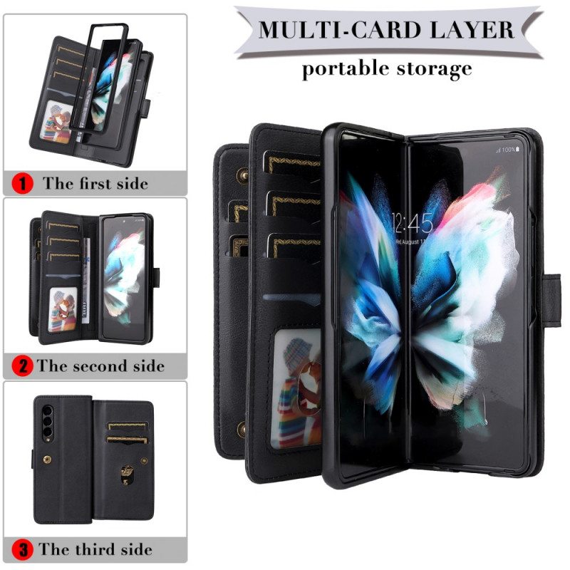 Kotelot Samsung Galaxy Z Fold 3 5G Monikäyttöinen Business Coin Kukkaro