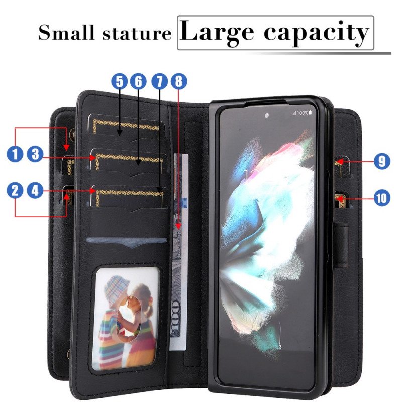 Kotelot Samsung Galaxy Z Fold 3 5G Monikäyttöinen Business Coin Kukkaro
