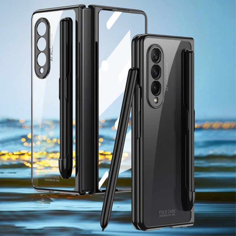 Kuori Samsung Galaxy Z Fold 3 5G Läpinäkyvä Gkk Stylus Pidikkeellä