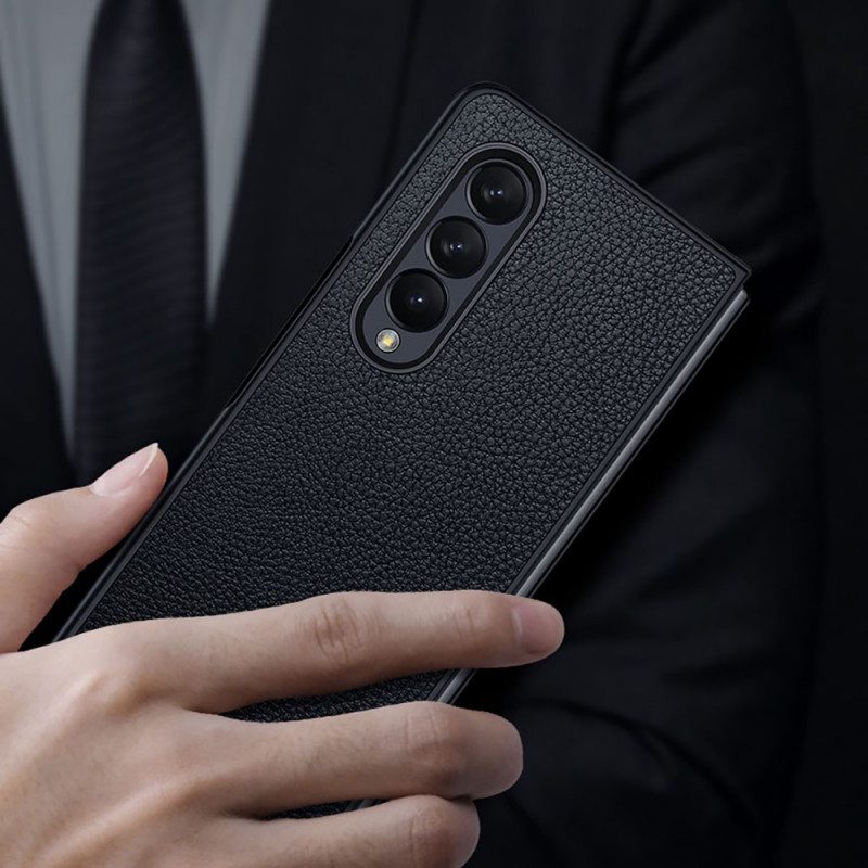 Kuori Samsung Galaxy Z Fold 3 5G Litsi-nahkatyylinen Sulada