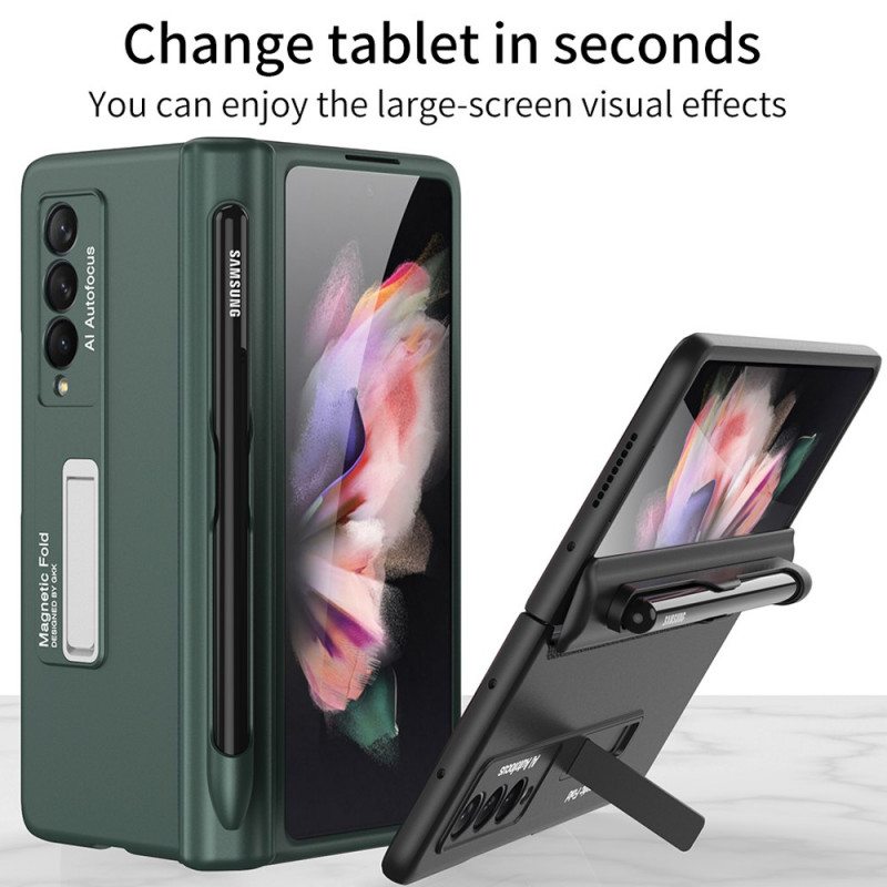 Kuori Samsung Galaxy Z Fold 3 5G Muovinen Jalusta Ja Kynäteline Gkk