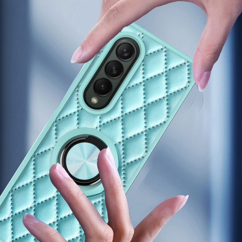 Kuori Samsung Galaxy Z Fold 3 5G Pehmustettu Ring-supportilla