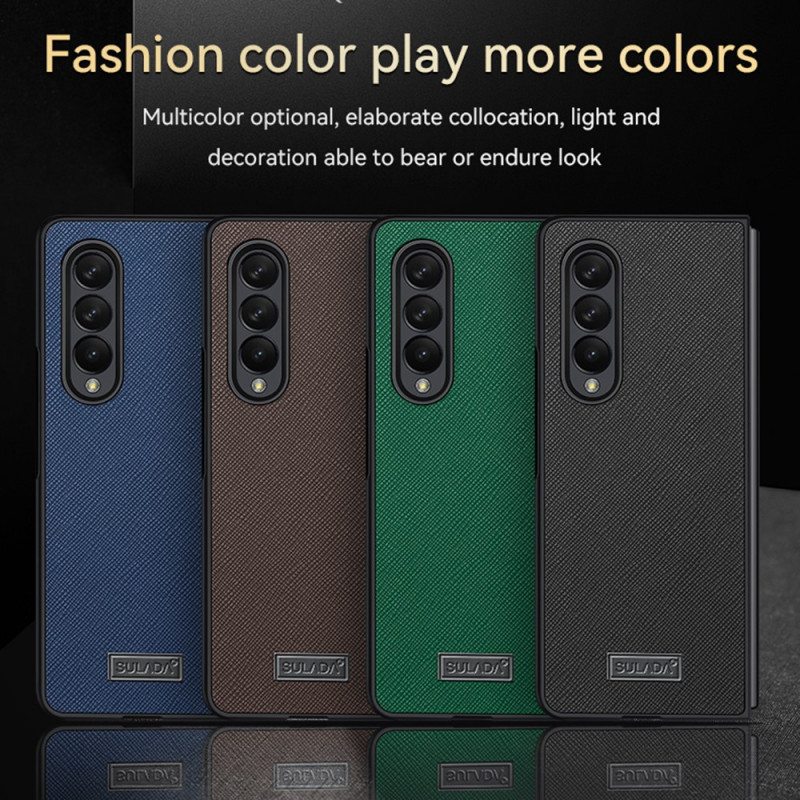 Kuori Samsung Galaxy Z Fold 3 5G Sulada Kuvioitu Keinonahka