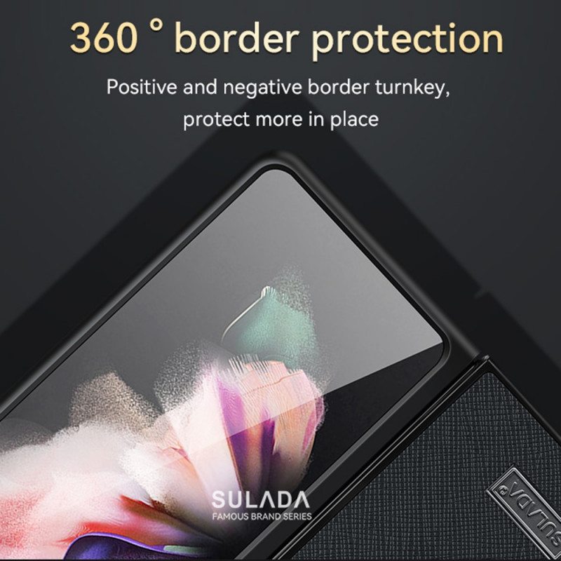 Kuori Samsung Galaxy Z Fold 3 5G Sulada Kuvioitu Keinonahka