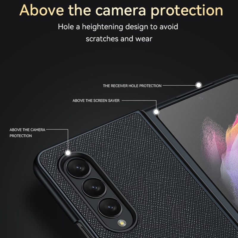 Kuori Samsung Galaxy Z Fold 3 5G Sulada Kuvioitu Keinonahka