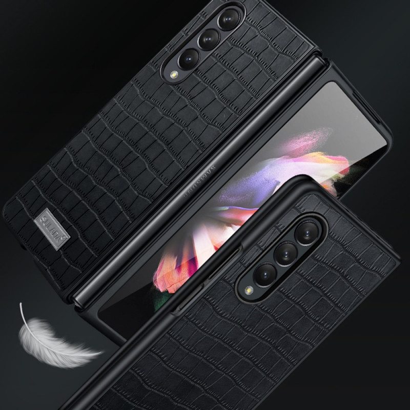 Kuori Samsung Galaxy Z Fold 3 5G Tyylikäs Krokotiilinahka Sulada