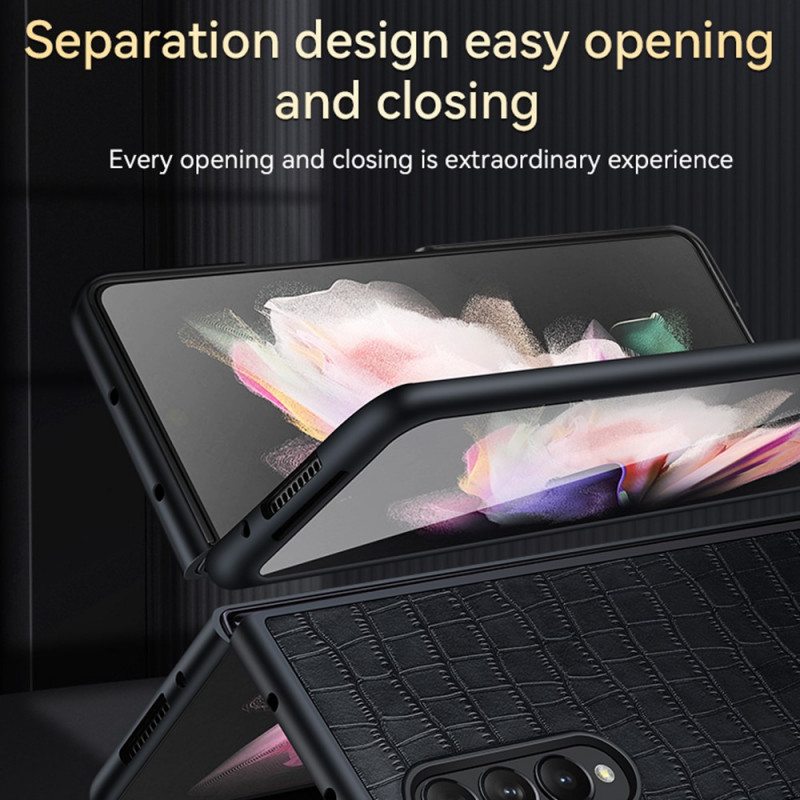 Kuori Samsung Galaxy Z Fold 3 5G Tyylikäs Krokotiilinahka Sulada