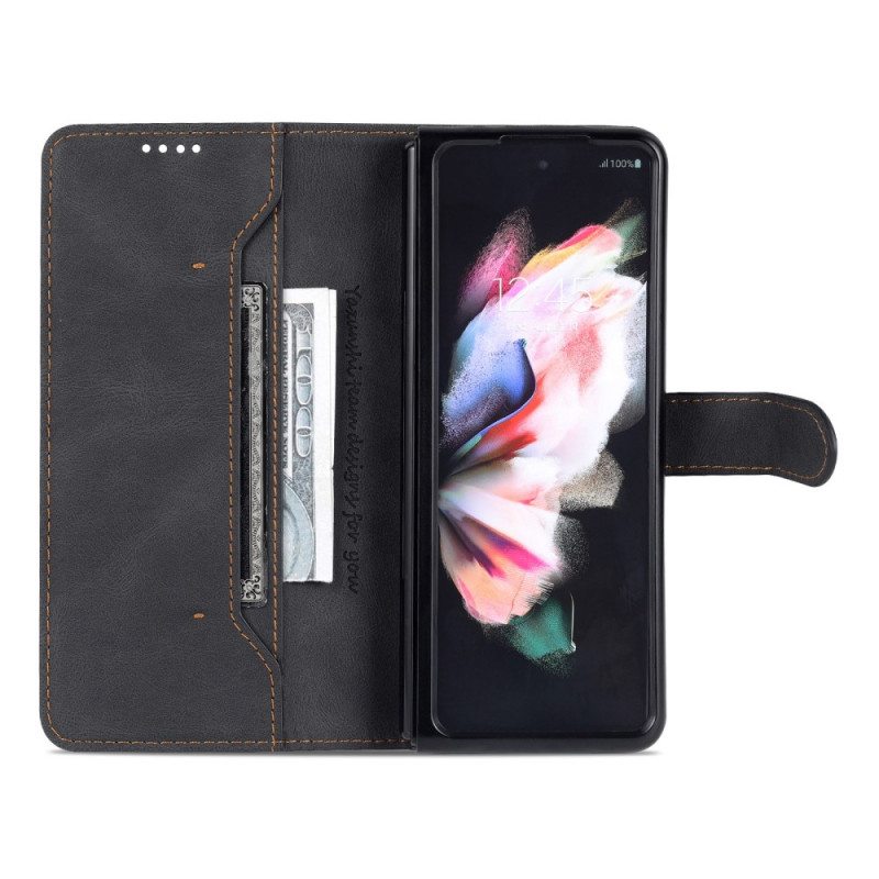 Nahkakotelo Samsung Galaxy Z Fold 3 5G Azns-nahkamuotoilu