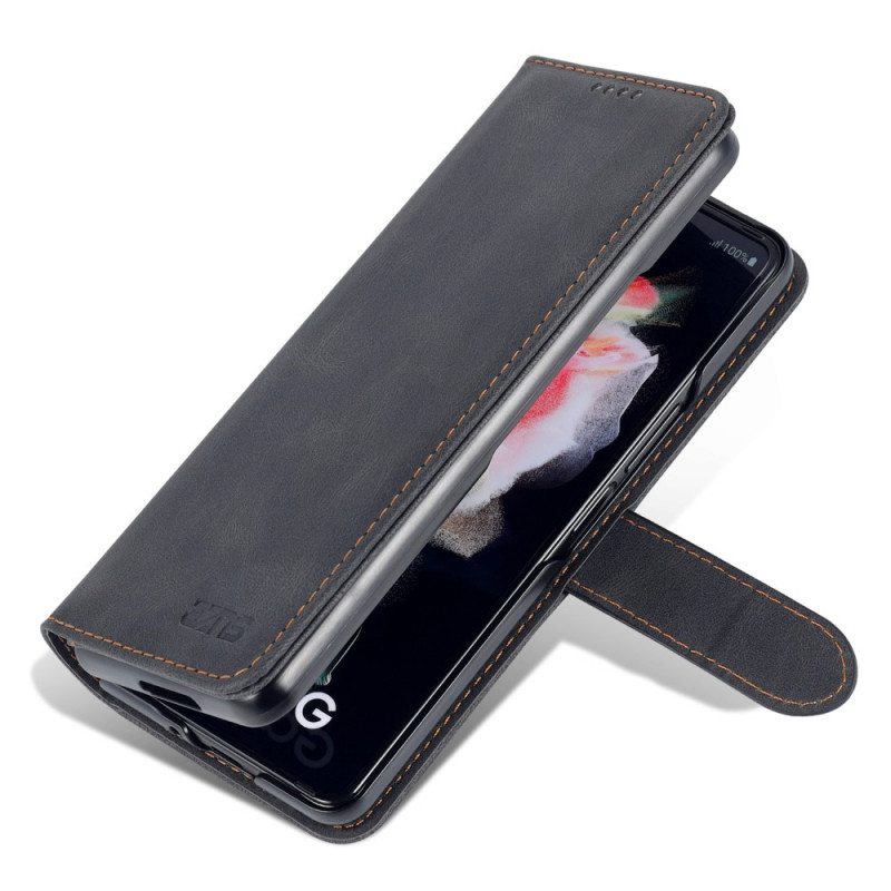 Nahkakotelo Samsung Galaxy Z Fold 3 5G Azns-nahkamuotoilu